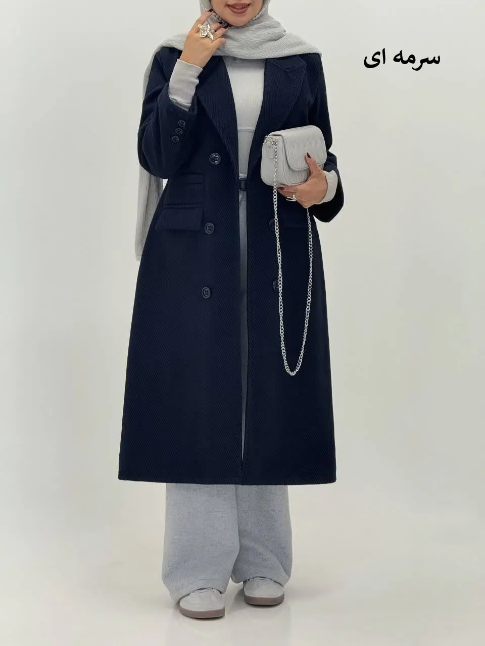 3646-پالتو مزونی گلشیفته ( ایراددار )